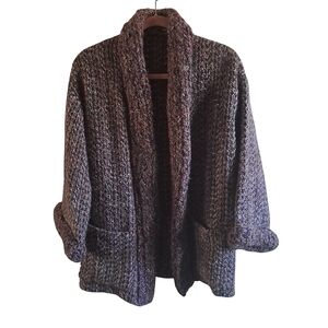 Tapestries Ireland LTD Irish knit open cardigan Size M/L multicolor